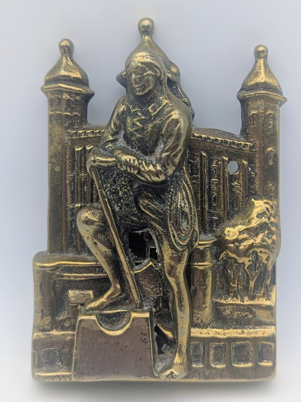 Antique Solid Brass-Colored Renessance Door Knocker - Home Art